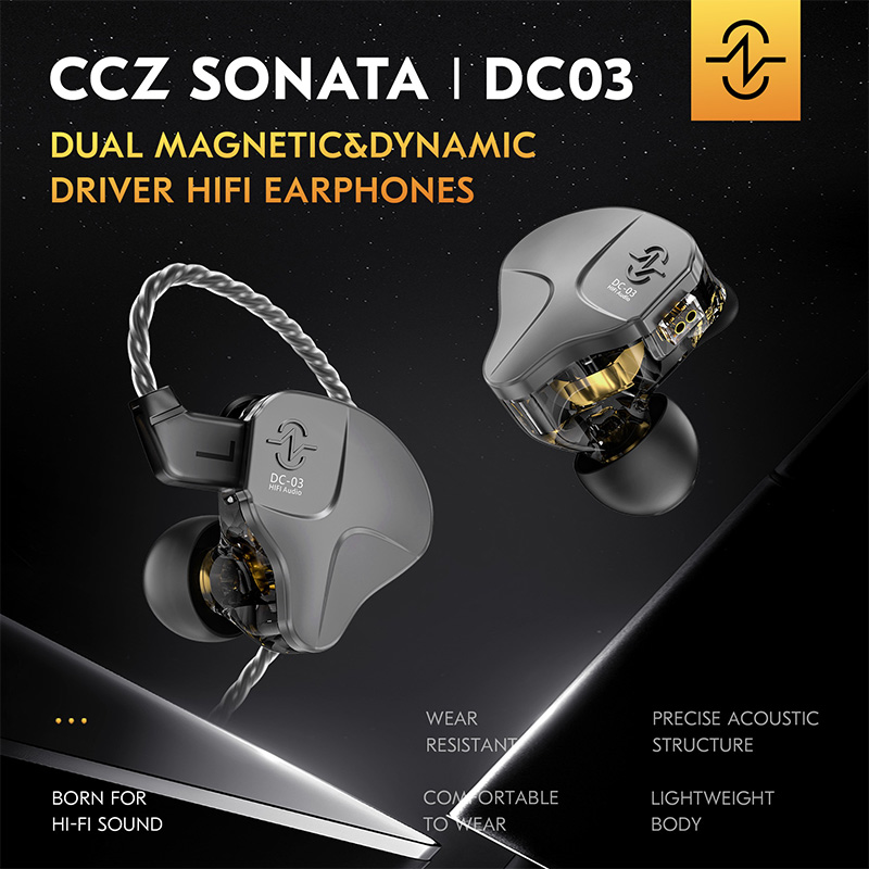 In Ear Monitors For Singers - Наушники CCZ DC03 IEM с динамическим