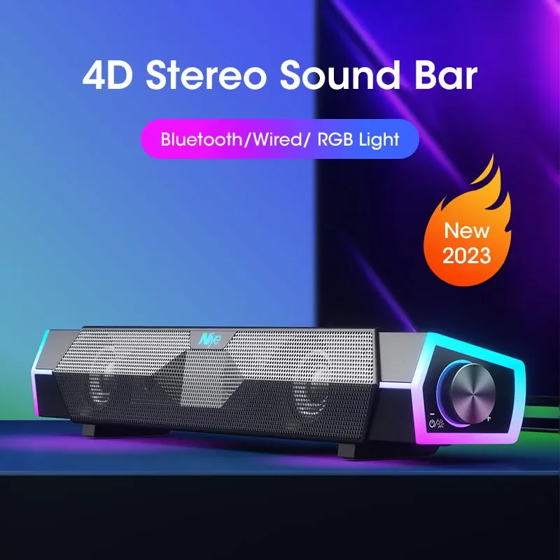 Rgb Computer Soundbar For Pc - Звуковая панель 4D для ПК, беспроводная