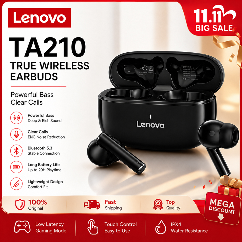 Anc Wireless Over Ear Headphones - Беспроводные Bluetooth-наушники Lenovo TA210 с встроенным