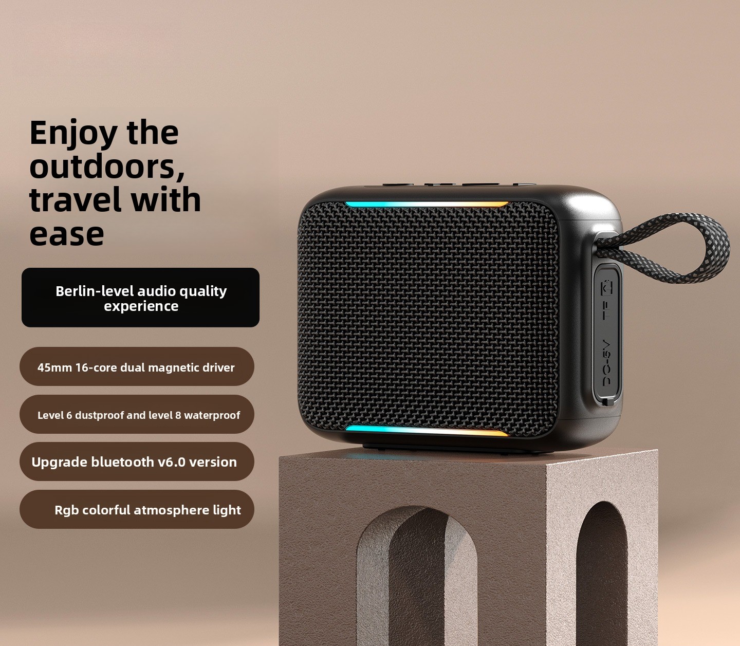 Portable Bluetooth Speaker Waterproof Ipx7 - Новая портативная водонепроницаемая Bluetooth-колонка для улицы