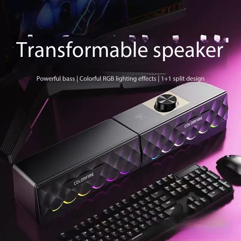 Rgb Computer Soundbar For Pc - HIFI качество звука проводной компьютерный динамик