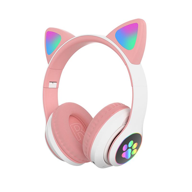 Cat Ear Bluetooth Headset Led - Беспроводные Bluetooth-наушники с милыми кошачьими ушками,