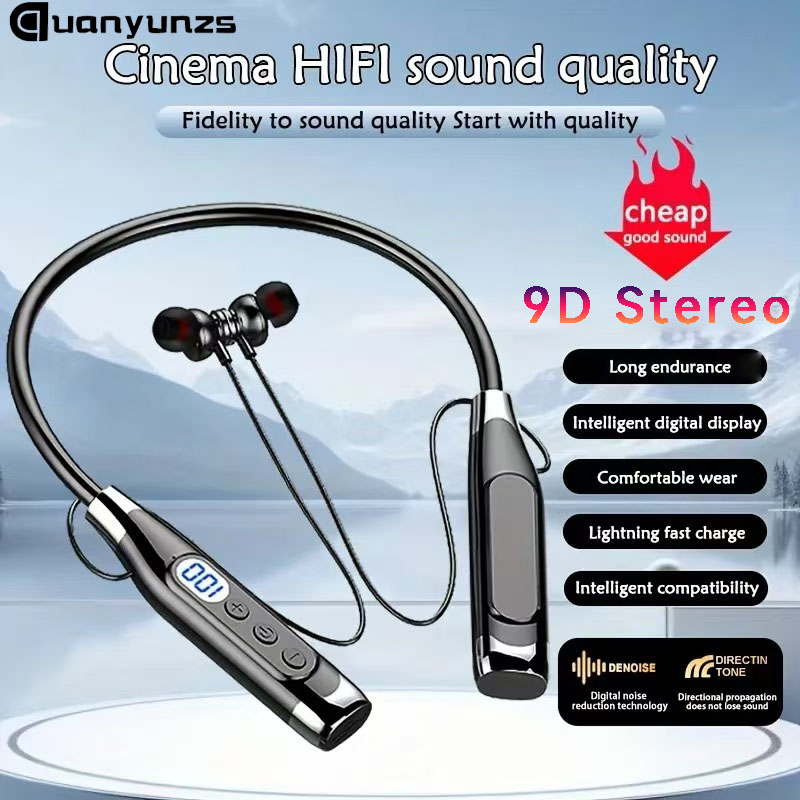 Magnetic Neckband Sports Earphones - Настоящие стерео беспроводные наушники Bluetooth шейный