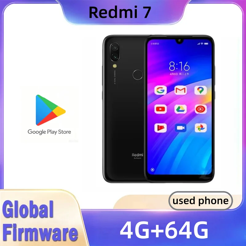 Cameras - Смартфон Xiaomi Redmi 7 с чехлом,