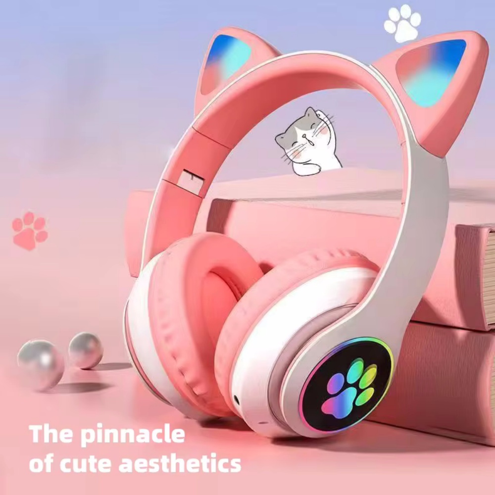 Cat Ear Bluetooth Headset Led - Беспроводная гарнитура с милыми кошачьими ушками