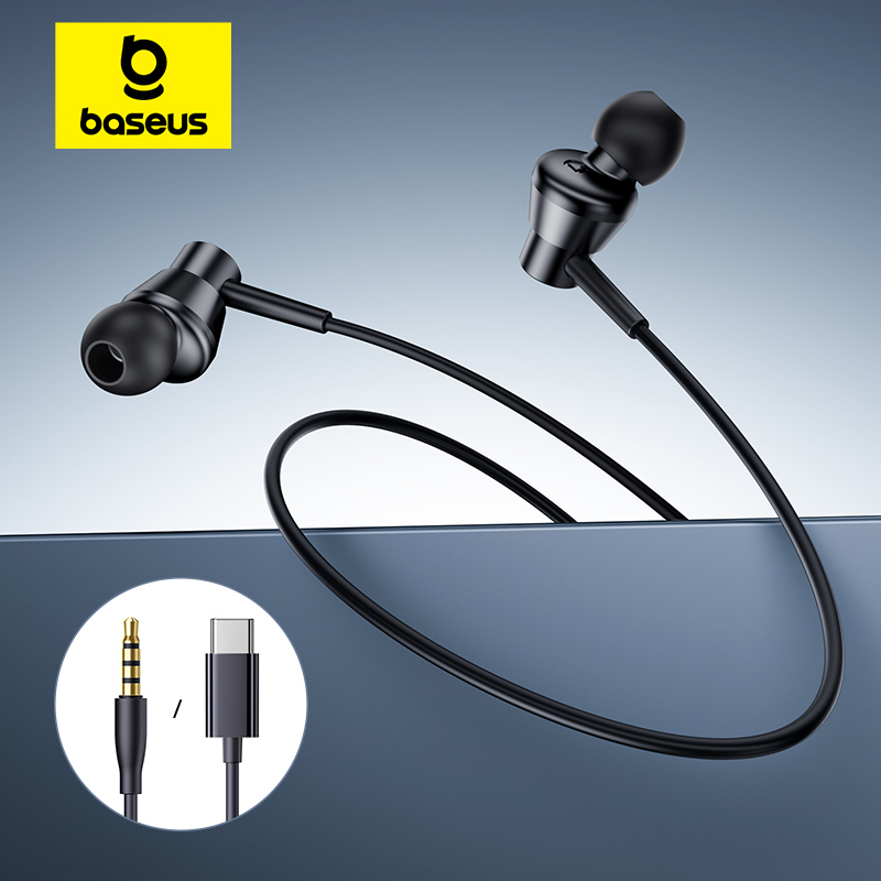 Type C Wired Earphones With Mic - Проводные наушники Baseus Encok CZ11/HZ11, проводные