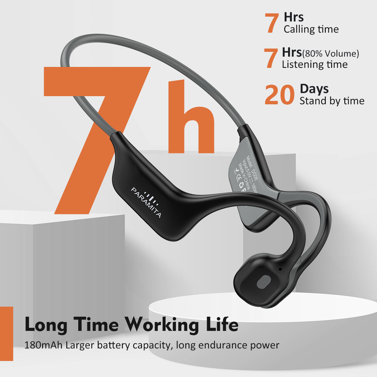 Bone Conduction Running Headphones - Классические наушники DG08 с костной проводимостью
