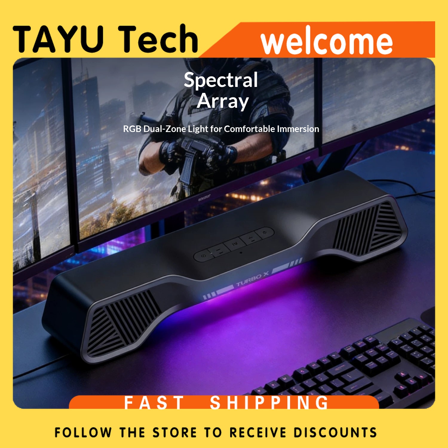 Rgb Computer Soundbar For Pc - Игровая колонка Hurricane Turbo X MS-G1: