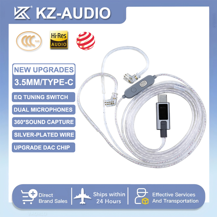 Type C Wired Earphones With Mic - Кабель для наушников KZ M2 с
