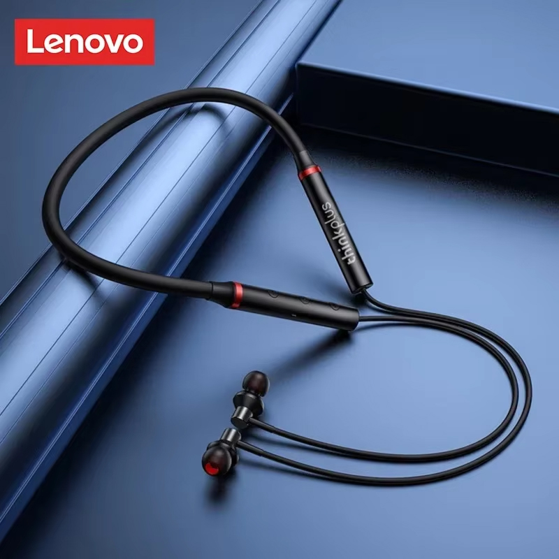 Magnetic Neckband Sports Earphones - 100% оригинальные Bluetooth-наушники Lenovo HE05X, водонепроницаемые