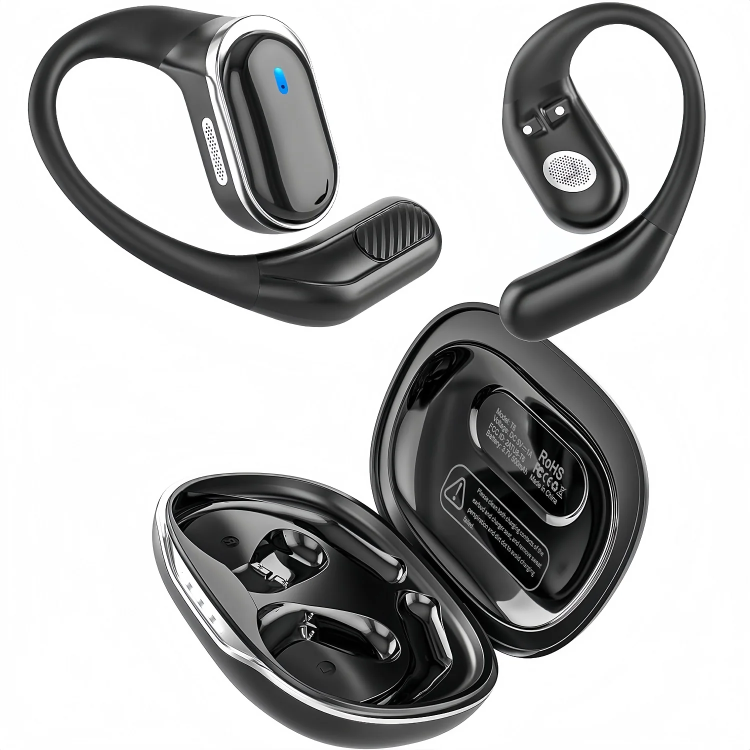 Open Ear Air Conduction Headphones - Беспроводные Bluetooth-наушники с микрофоном, гарнитура с