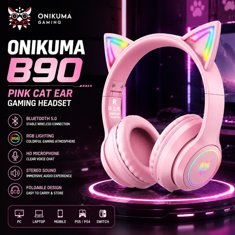 Игровая гарнитура Onikuma B90  – обзор и цена Gaming Headset With Mic Rgb