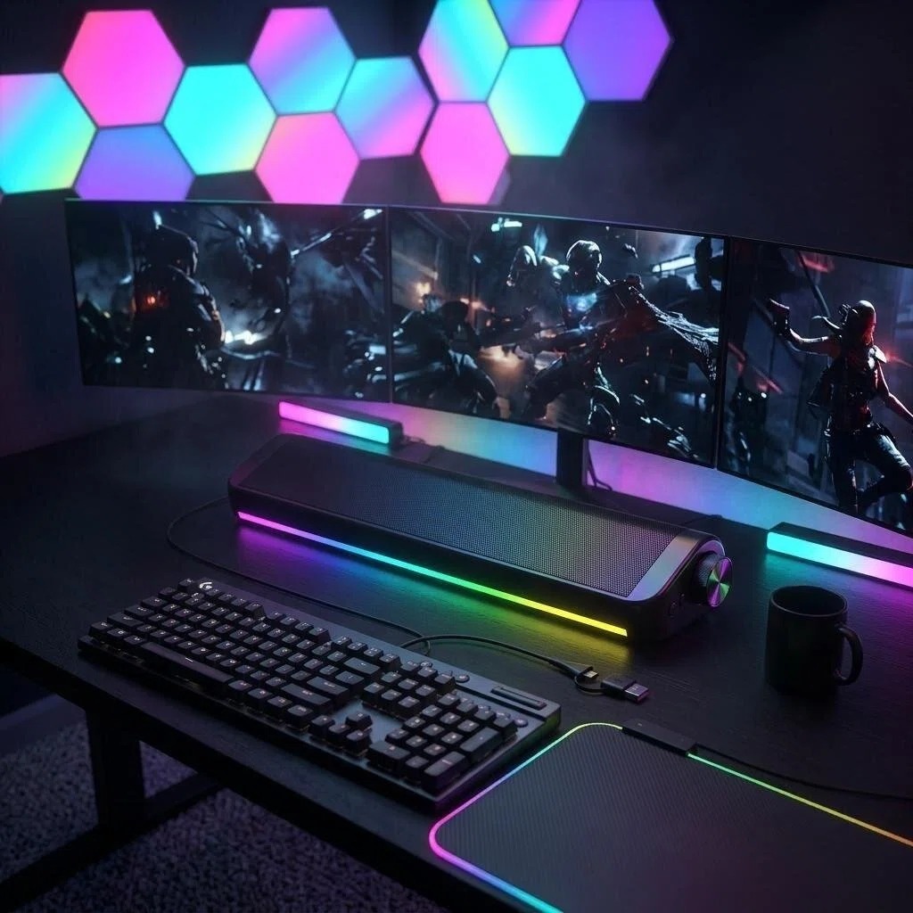Проводная Bluetooth-колонка дл – обзор и цена Rgb Computer Soundbar For Pc