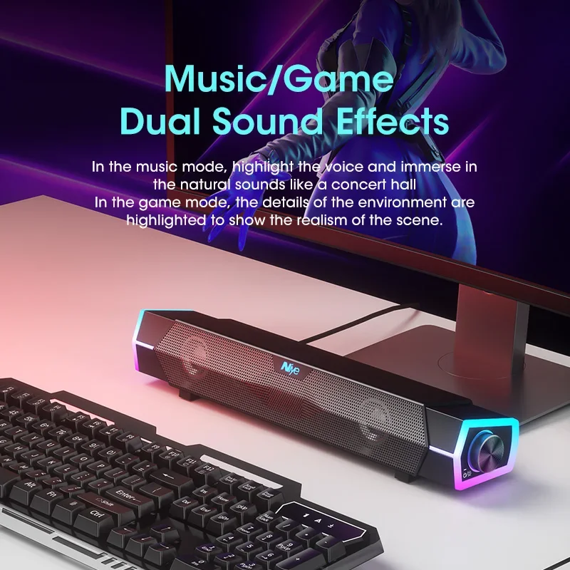 Звуковая панель 4D для ПК, бес – обзор и цена Rgb Computer Soundbar For Pc