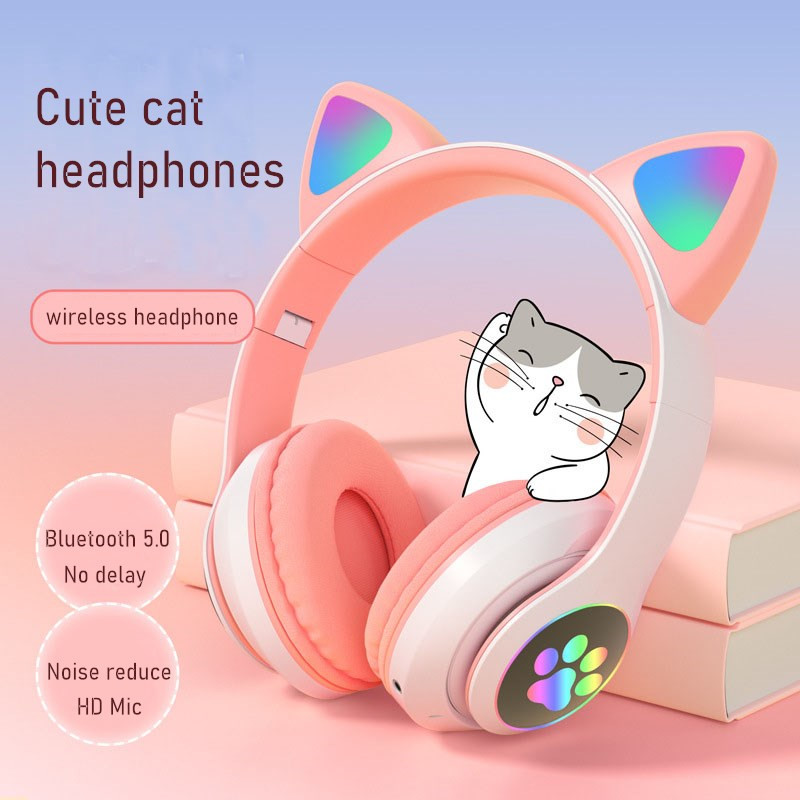 Мигающие светодиодные наушники – обзор и цена Cat Ear Bluetooth Headset Led