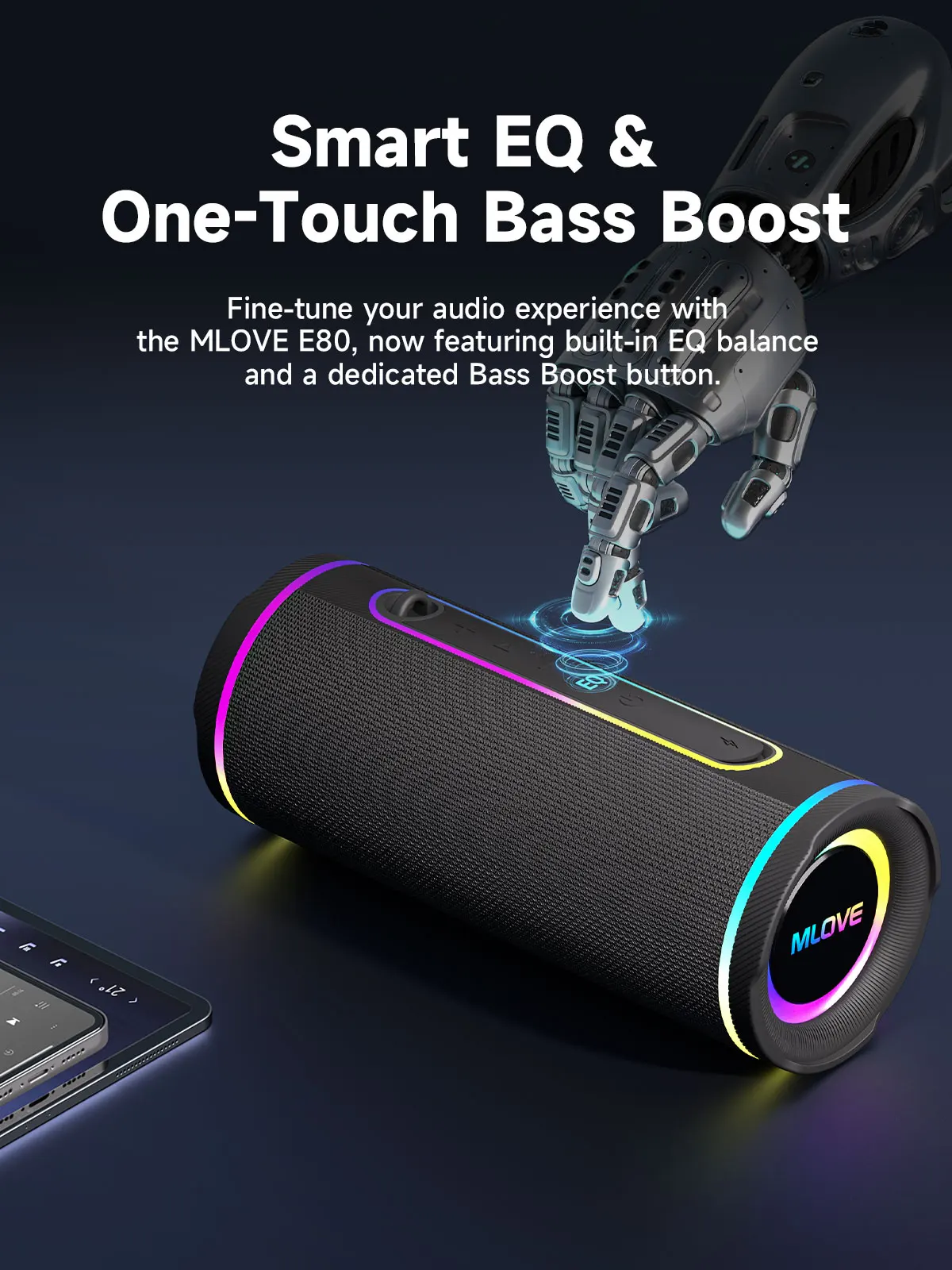 Портативная Bluetooth-колонка  – обзор и цена Portable Bluetooth Speaker Waterproof Ipx7