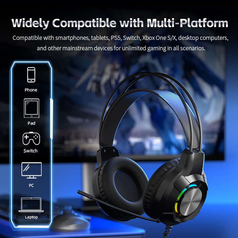 Игровая гарнитура с шумоподавл – обзор и цена Gaming Headset With Mic Rgb