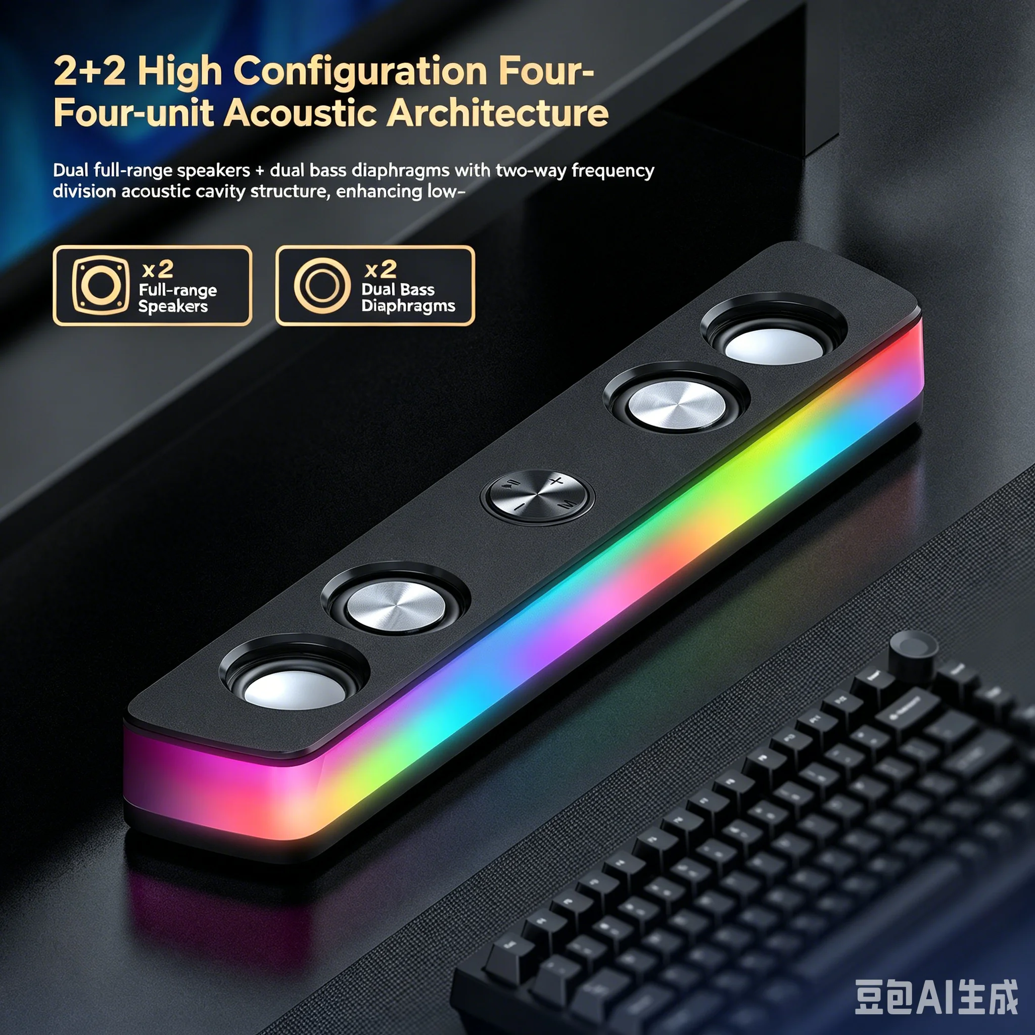 Перезаряжаемая беспроводная зв – обзор и цена Rgb Computer Soundbar For Pc