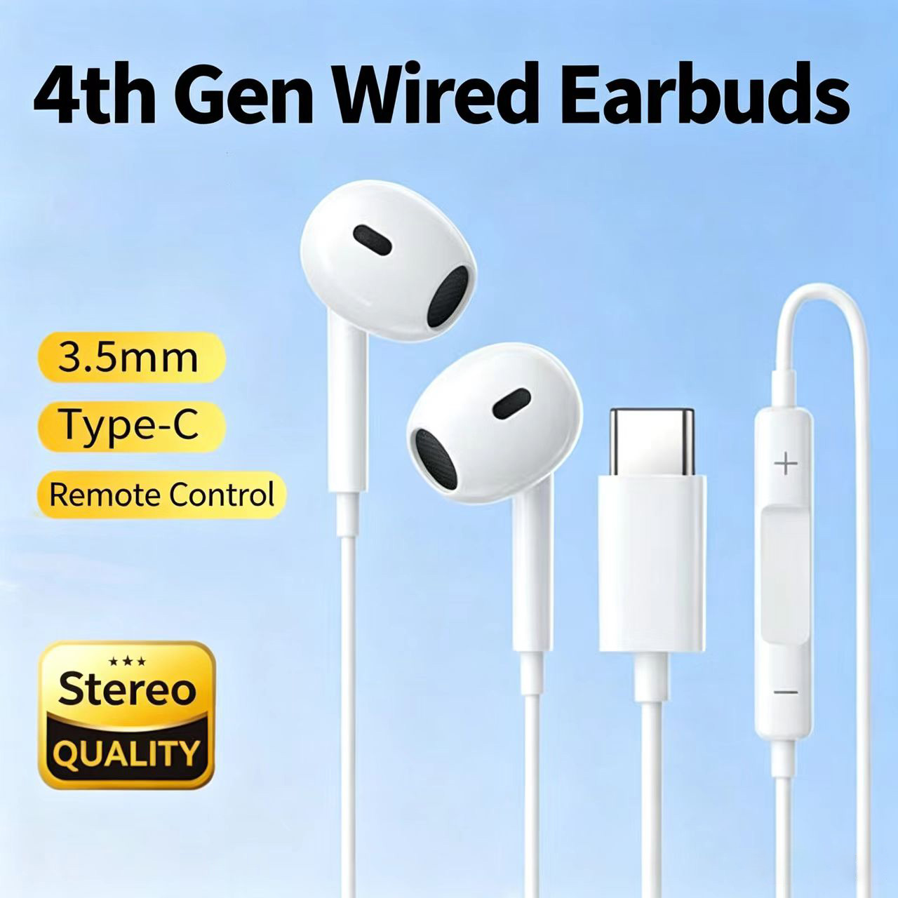 Проводные полувкладыши-наушник – обзор и цена Type C Wired Earphones With Mic