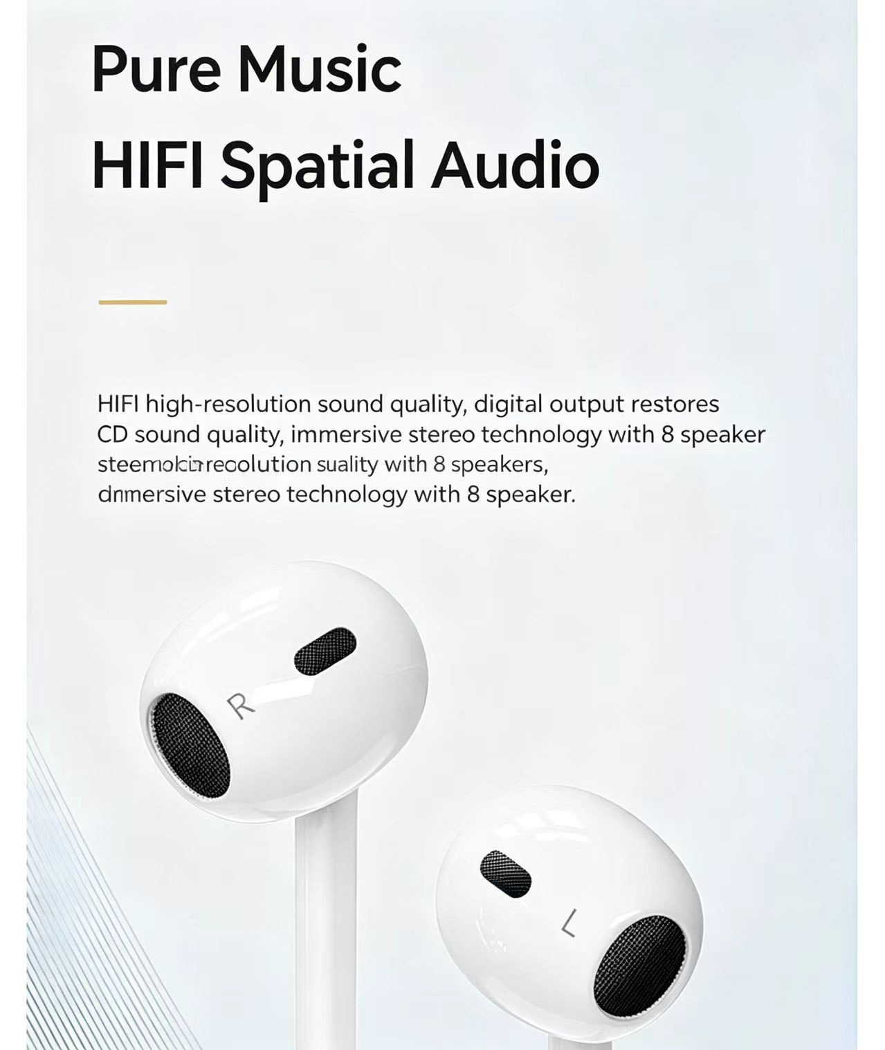Проводные полувкладыши-наушник – обзор и цена Type C Wired Earphones With Mic