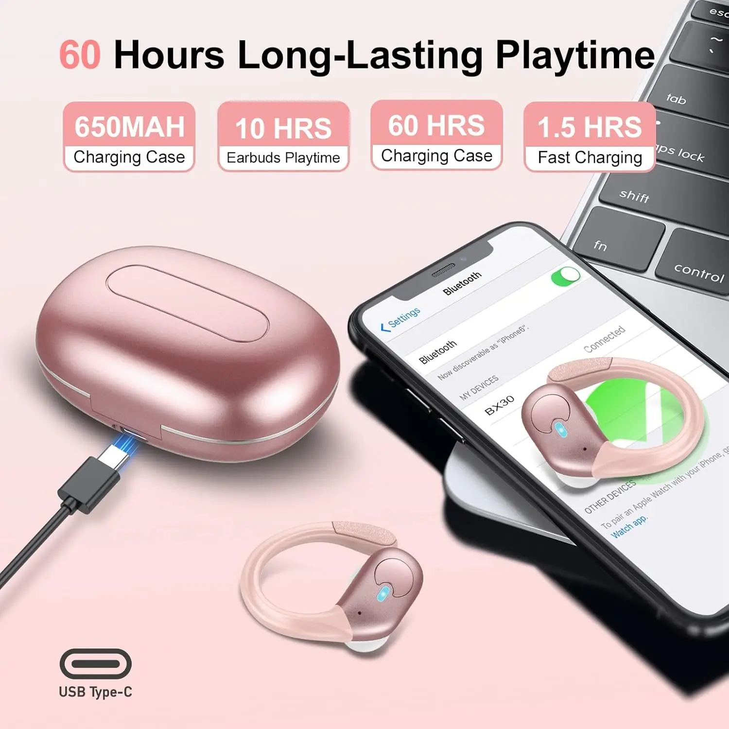 Наушники BX30 Bluetooth 6.0 с  – обзор и цена Type C Wired Earphones With Mic