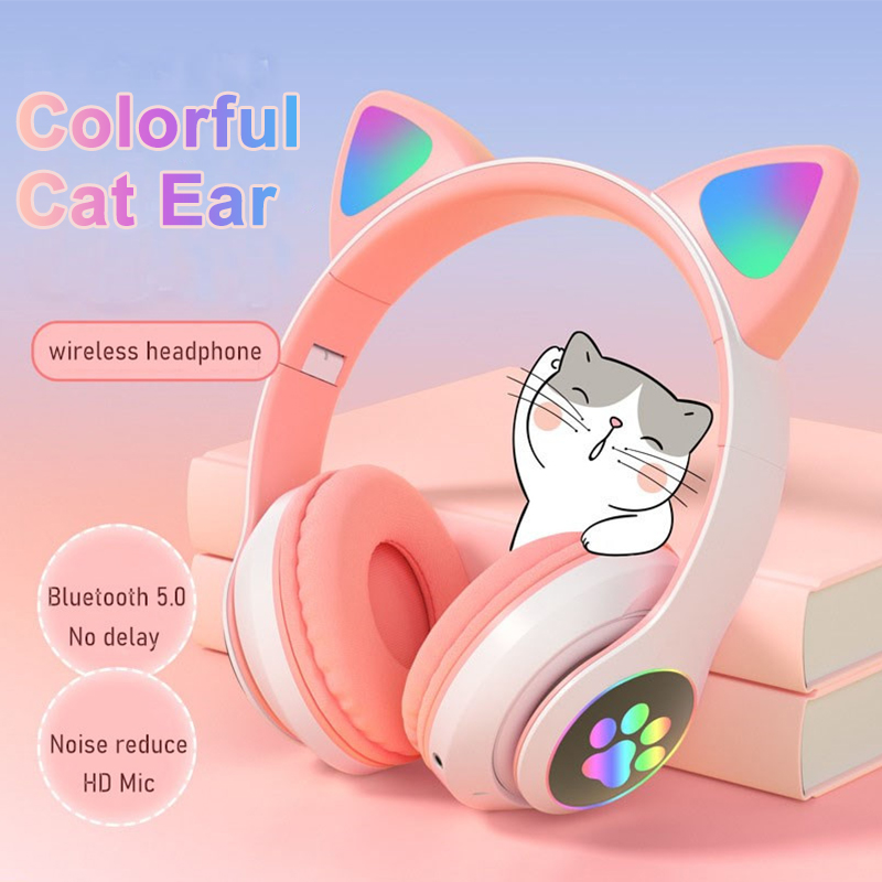 Беспроводные Bluetooth-наушник – обзор и цена Cat Ear Bluetooth Headset Led