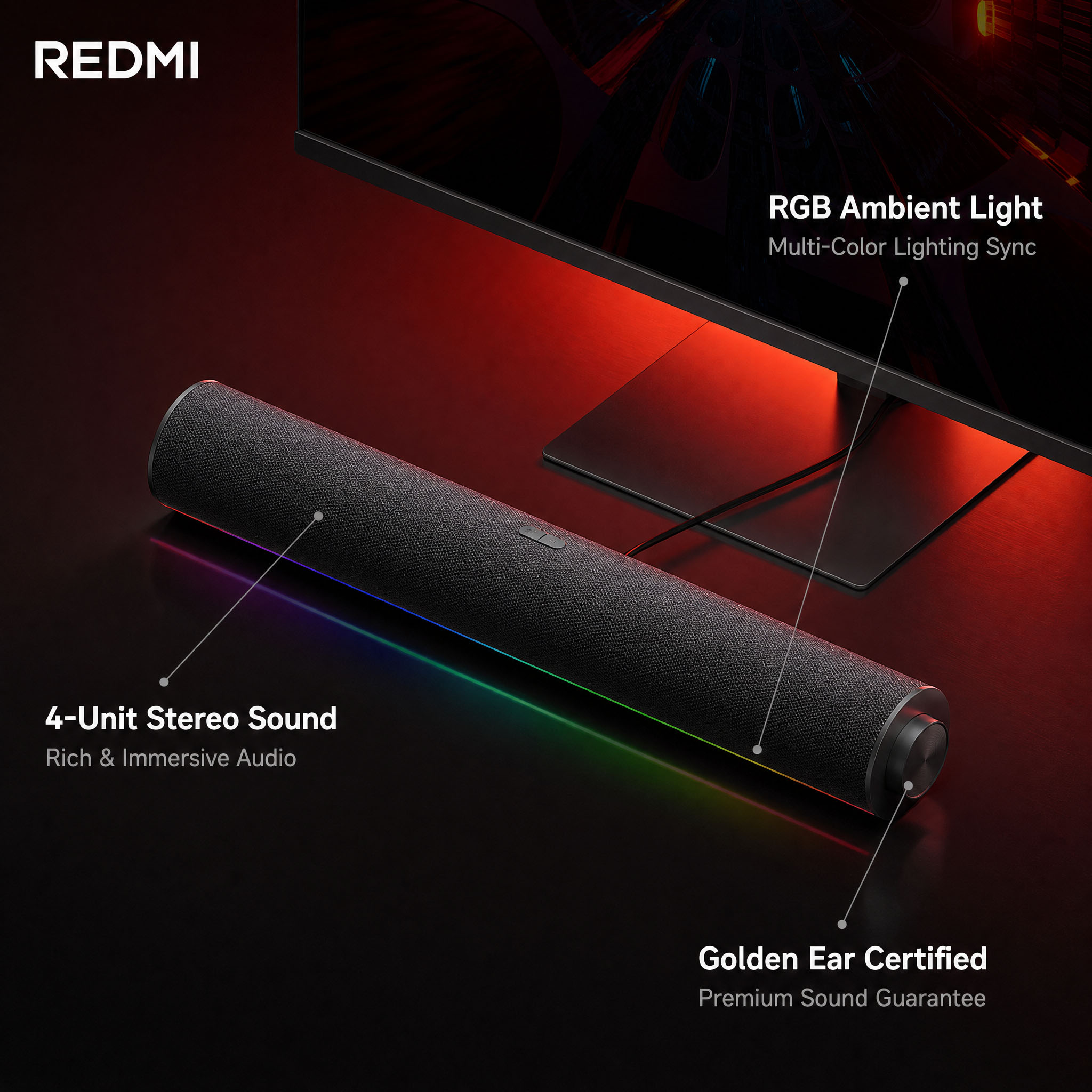 Оригинальная проводная USB-кол – обзор и цена Rgb Computer Soundbar For Pc