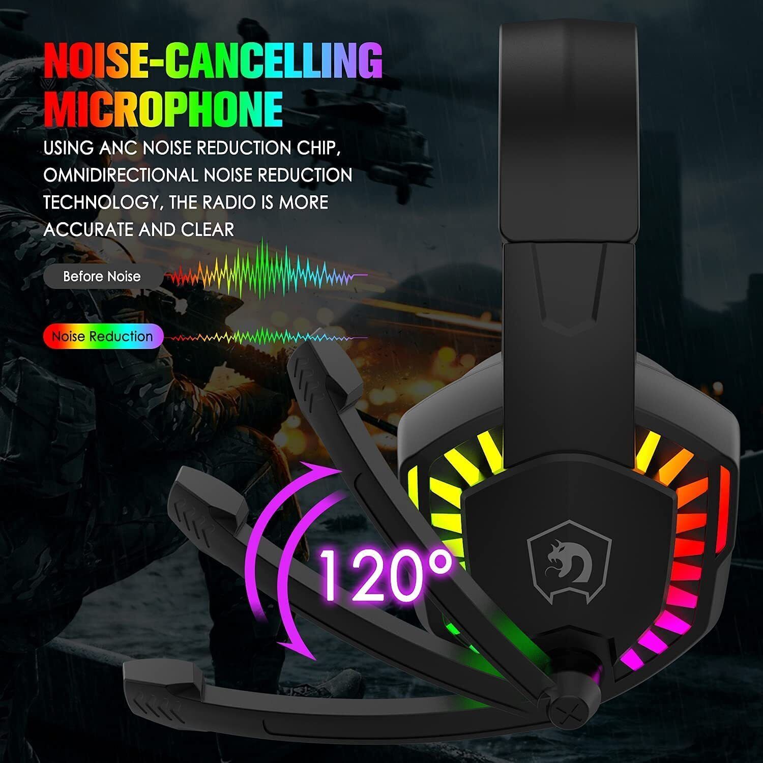 Проводная игровая гарнитура MA – обзор и цена Gaming Headset With Mic Rgb