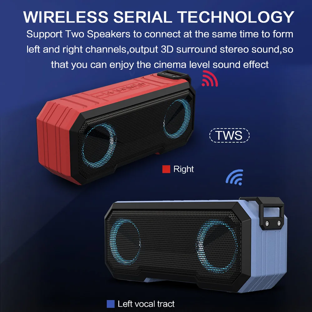 Портативная Bluetooth-колонка  – обзор и цена Portable Bluetooth Speaker Waterproof Ipx7