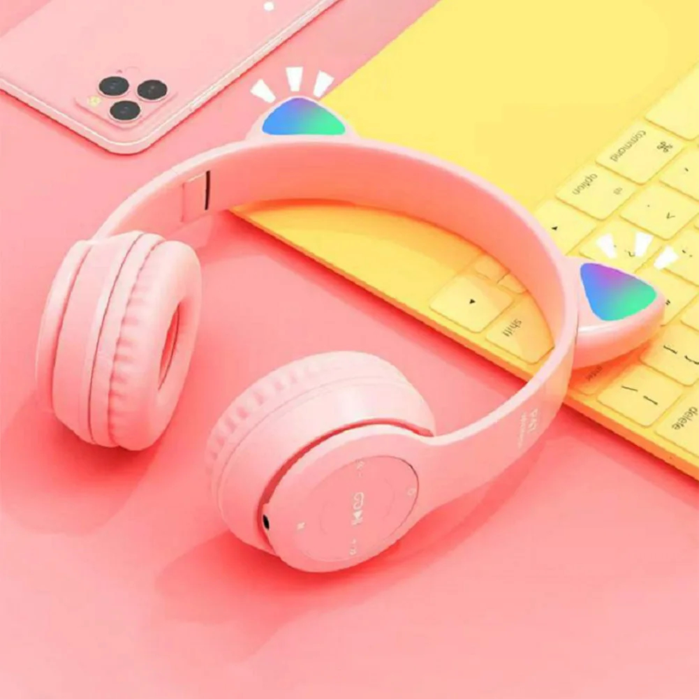 Беспроводные наушники с милыми – обзор и цена Cat Ear Bluetooth Headset Led