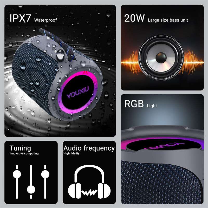 40 Вт портативный Bluetooth-ди – обзор и цена Portable Bluetooth Speaker Waterproof Ipx7