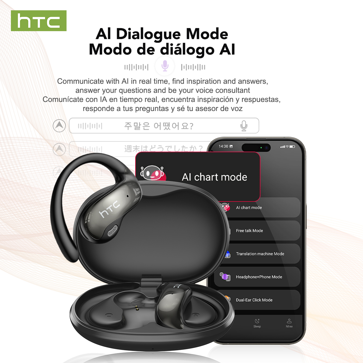 HTC NE19 Bluetooth наушники AI – обзор и цена Type C Wired Earphones With Mic