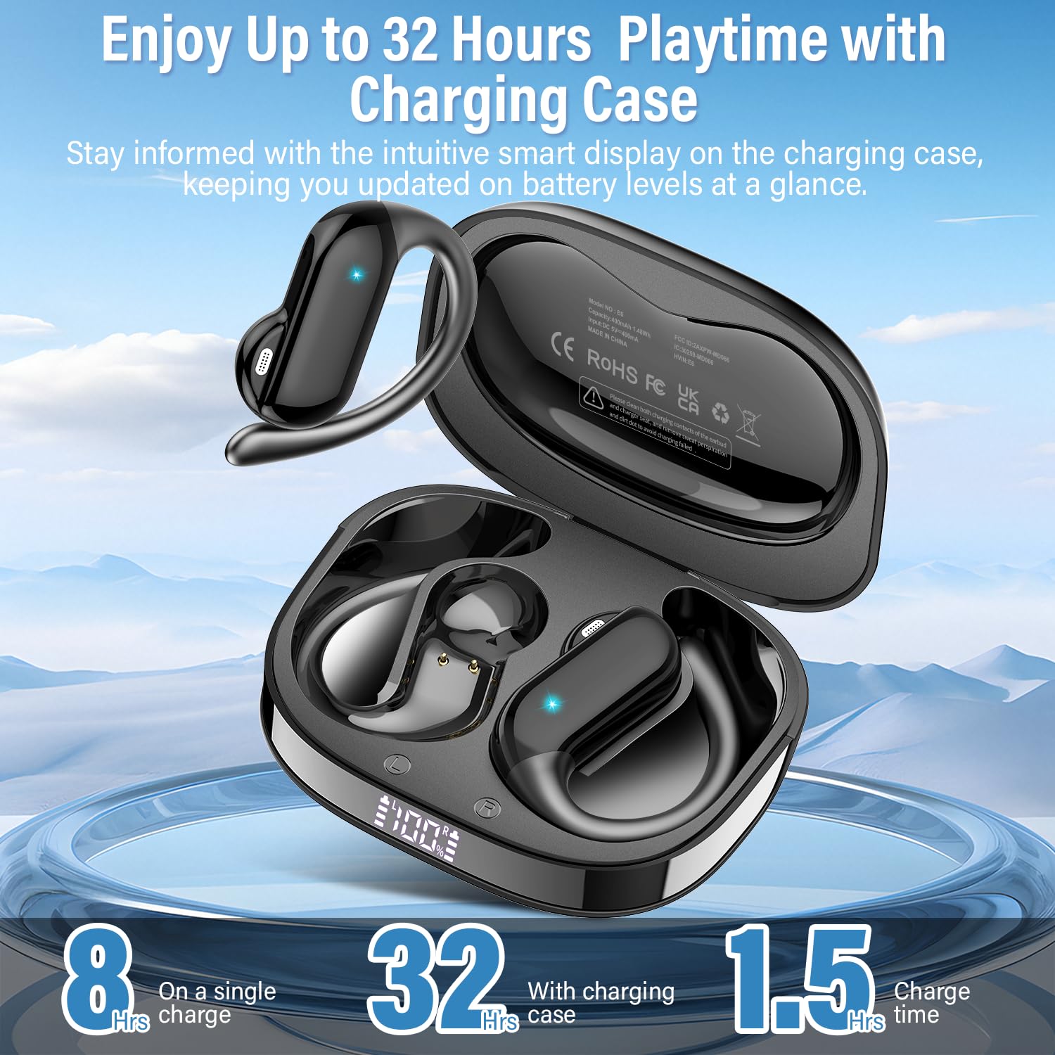 Беспроводные наушники-вкладыши – обзор и цена Open Ear Air Conduction Headphones
