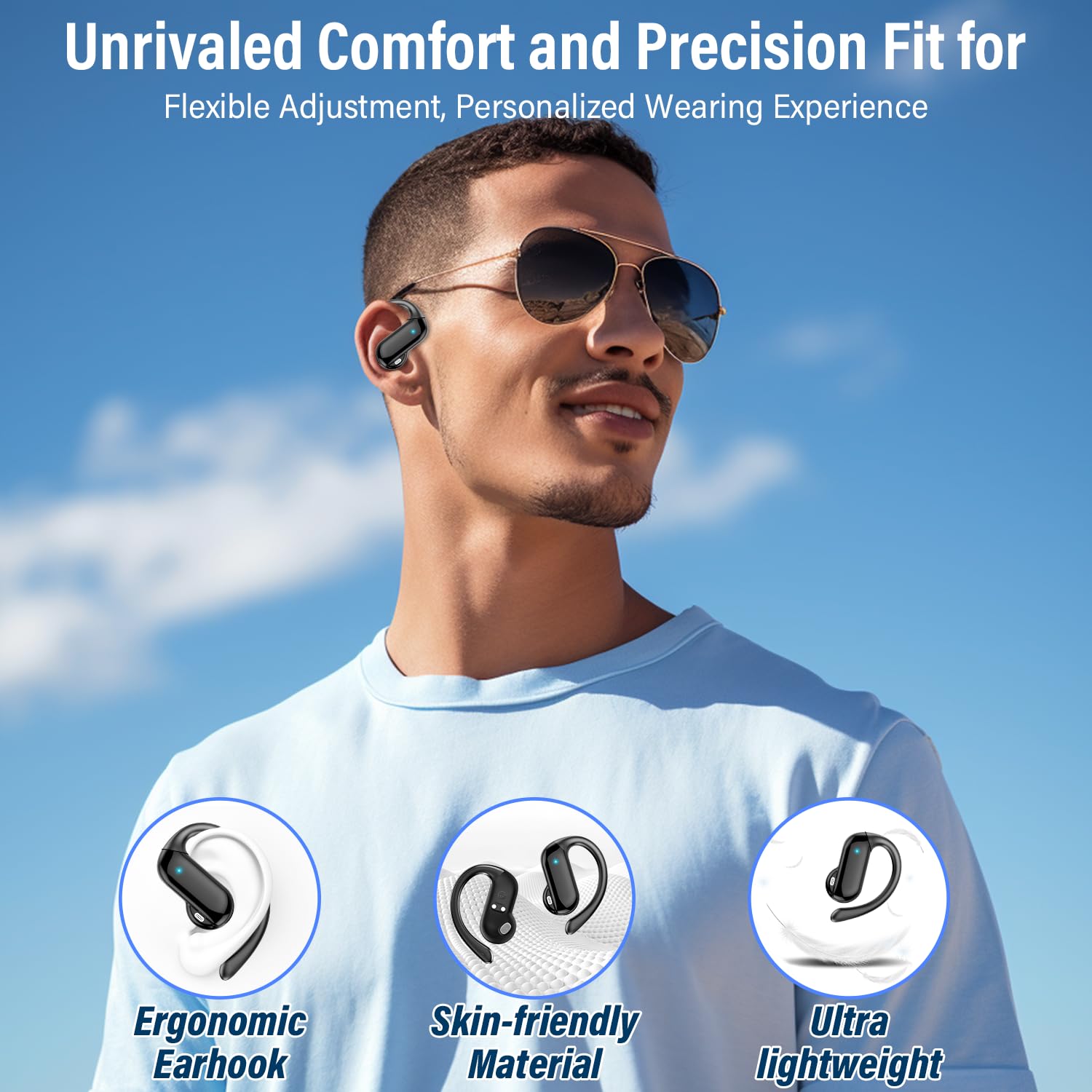 Беспроводные наушники-вкладыши – обзор и цена Open Ear Air Conduction Headphones