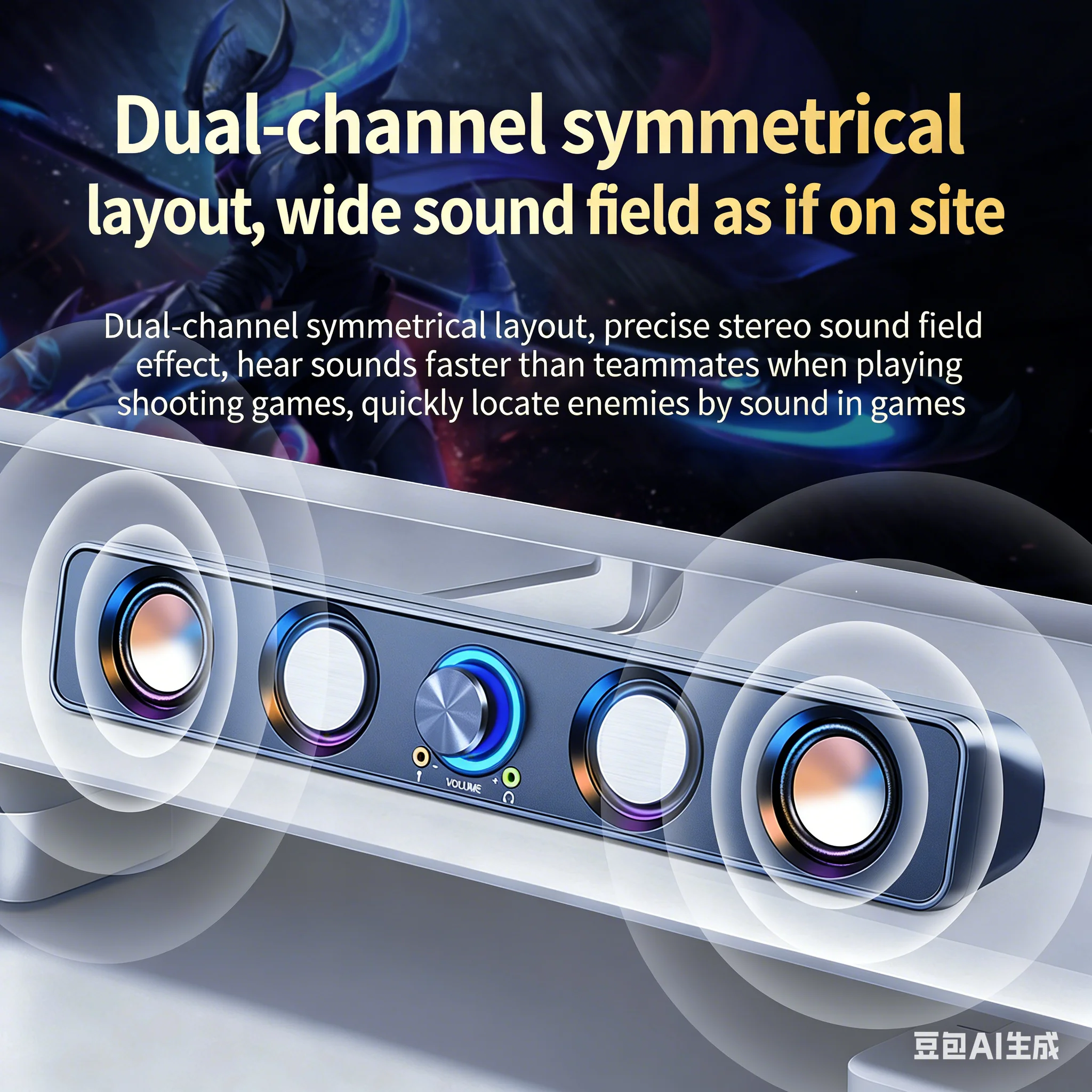 Игровой саундбар RGB 2.0 с объ – обзор и цена Rgb Computer Soundbar For Pc