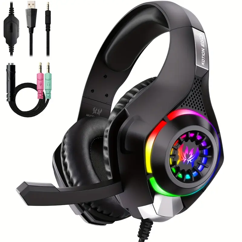 Игровая гарнитура для ПК, PS4, – обзор и цена Gaming Headset With Mic Rgb