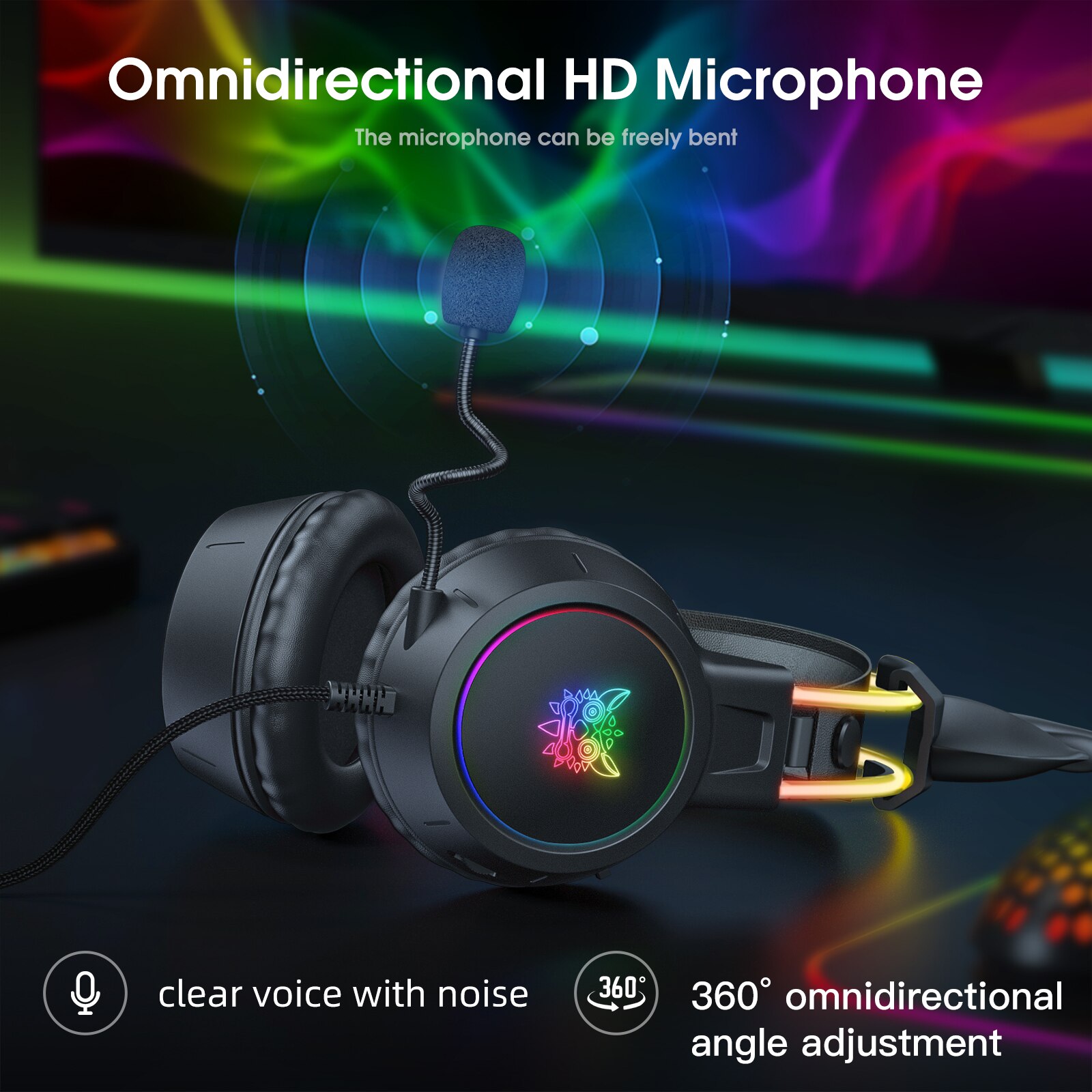 Игровая гарнитура ONIKUMA на 2 – обзор и цена Gaming Headset With Mic Rgb