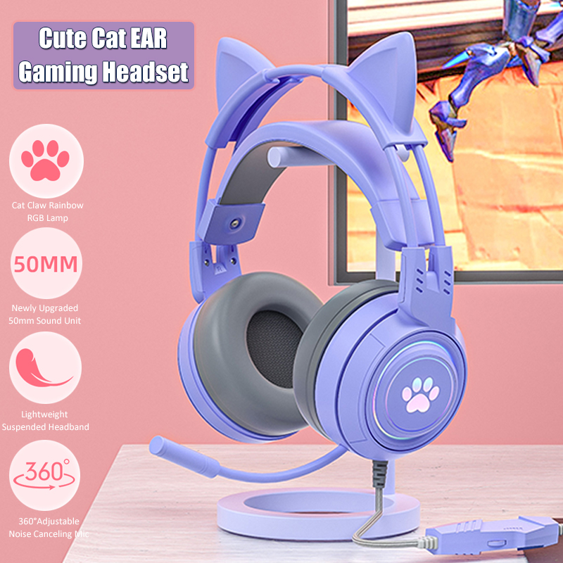 Симпатичные игровые наушники с – обзор и цена Gaming Headset With Mic Rgb