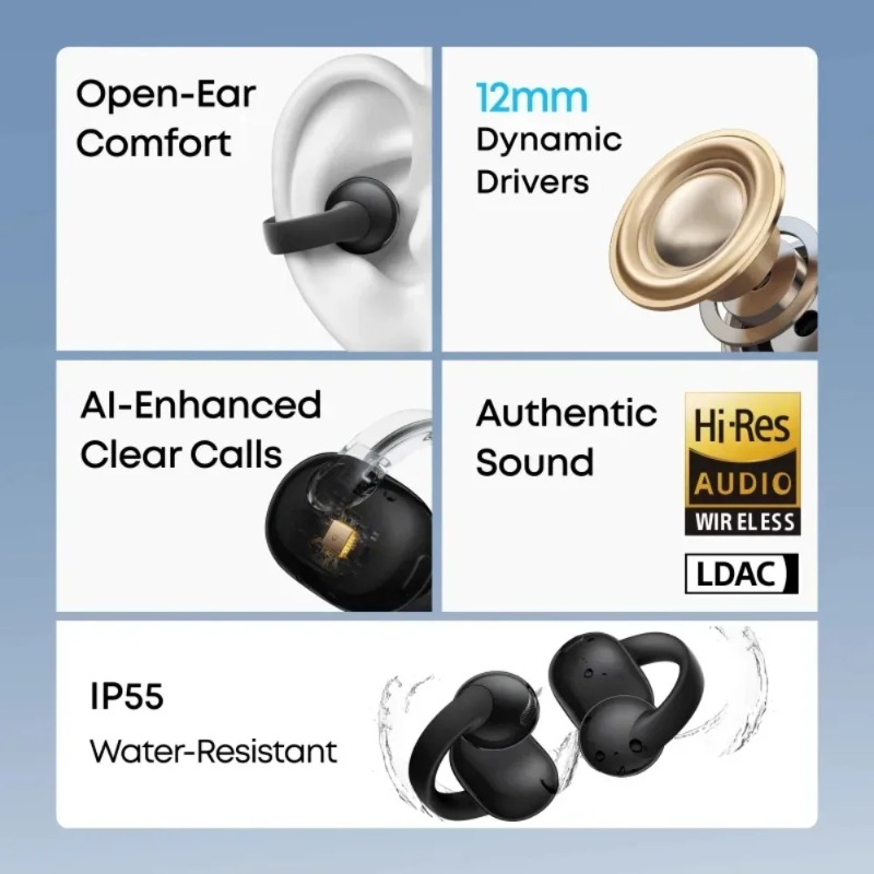 Беспроводные спортивные наушни – обзор и цена Open Ear Air Conduction Headphones