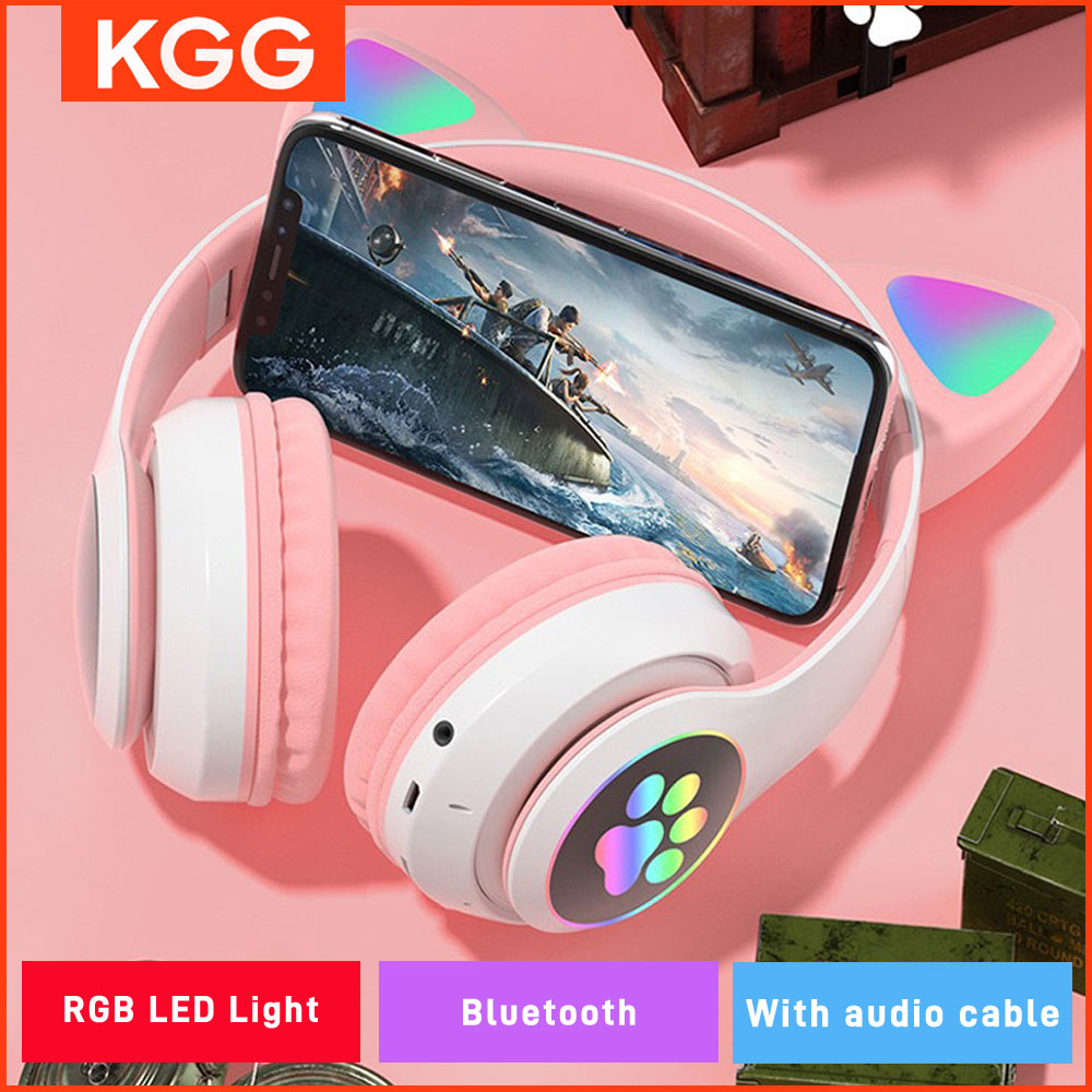 Наушники с кошачьими ушками, б – обзор и цена Cat Ear Bluetooth Headset Led