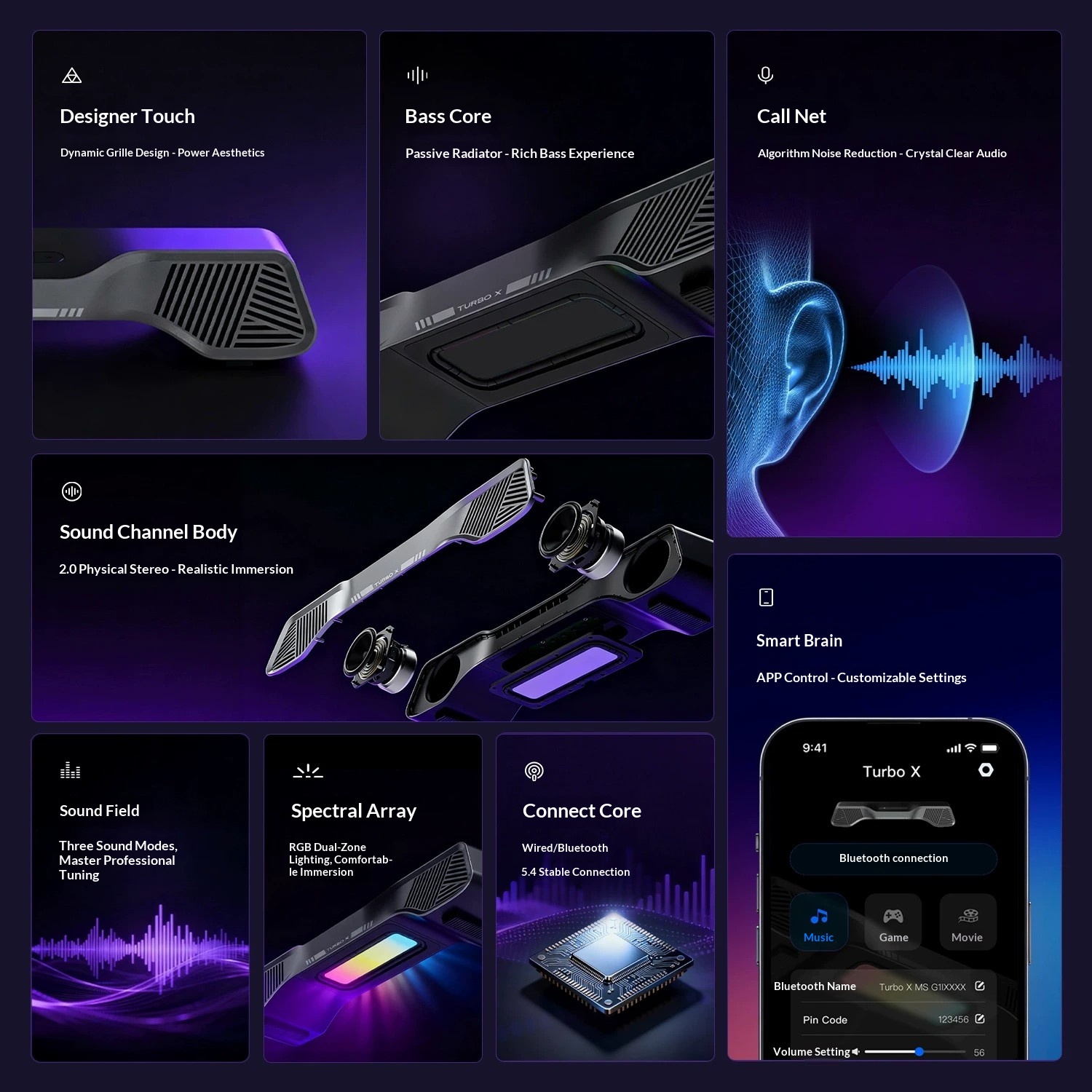 Игровая колонка Hurricane Turb – обзор и цена Rgb Computer Soundbar For Pc