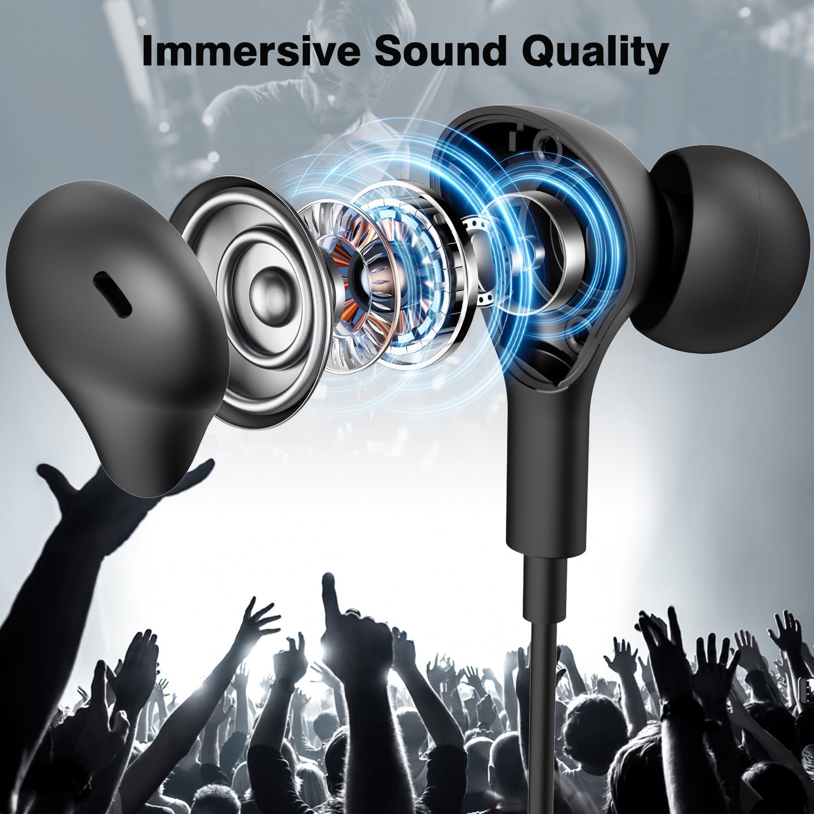Наушники USB-C для Samsung Gal – обзор и цена Type C Wired Earphones With Mic
