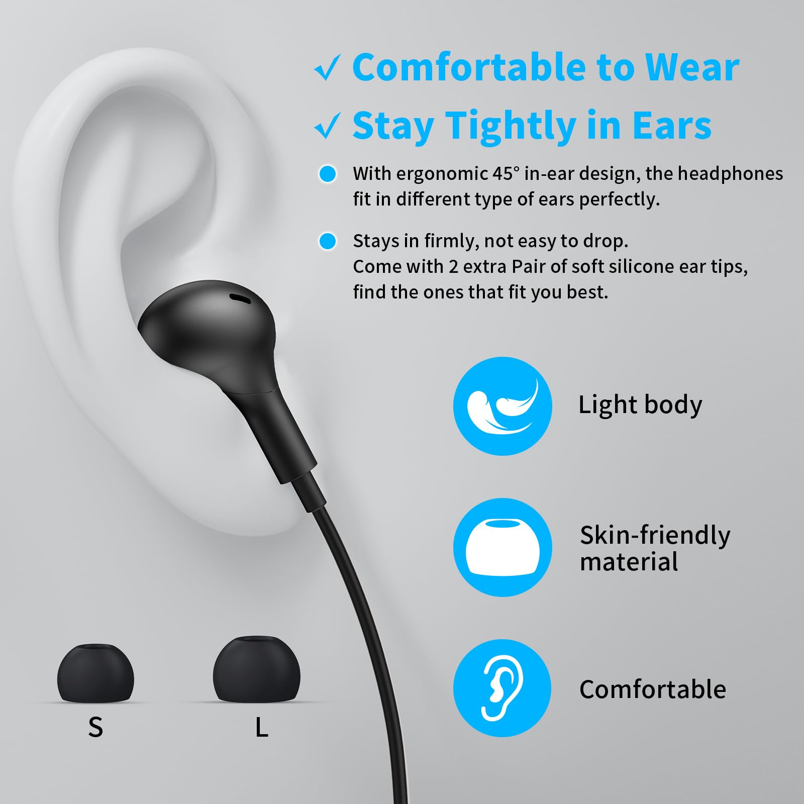 Наушники USB-C для Samsung Gal – обзор и цена Type C Wired Earphones With Mic