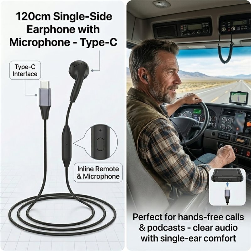 Наушник-вкладыш DT75BG Type C  – обзор и цена Type C Wired Earphones With Mic