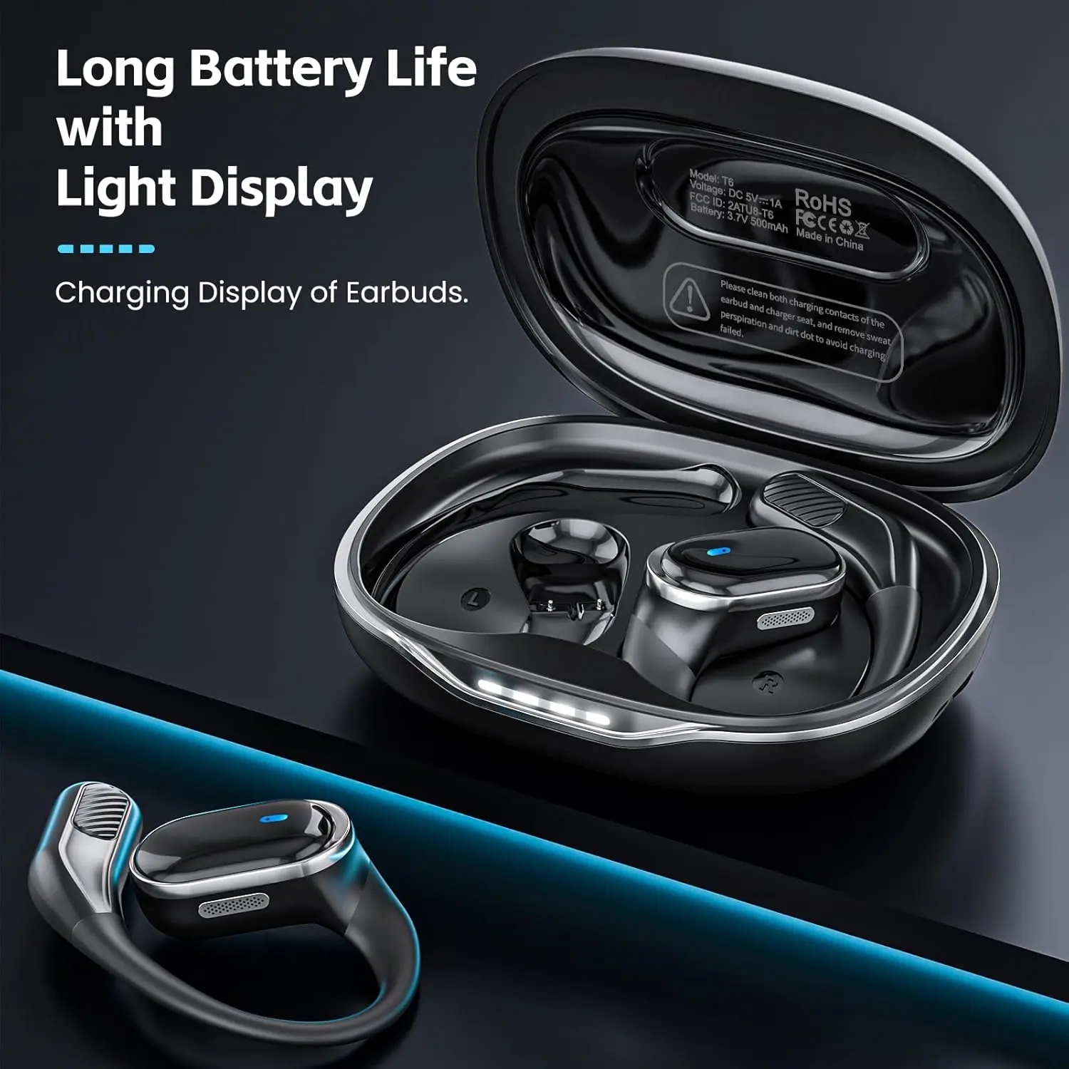 Беспроводные Bluetooth-наушник – обзор и цена Open Ear Air Conduction Headphones